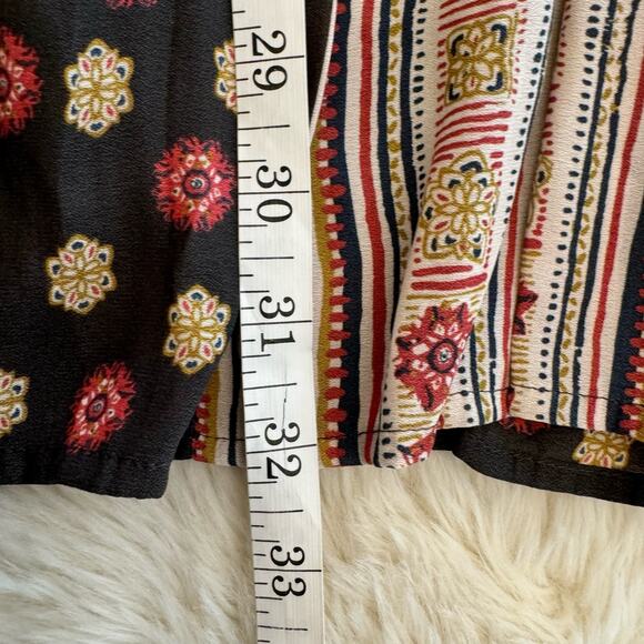 Free People Boho Rain Or Shine Pebbled Chiffon Printed Mini Dress XS - Picture 11 of 14